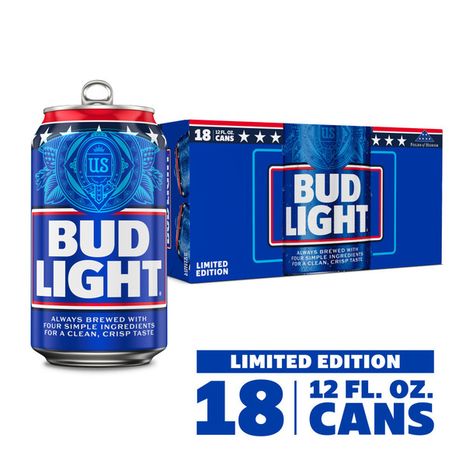 Bud Light American Lager Beer 18 Pack, 12 Fl Oz Cans
