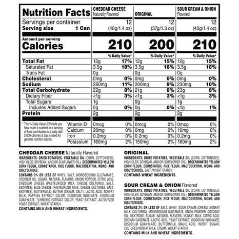 Pringles Variety Pack Potato Crisps Chips, Lunch Snacks, Grab N' Go