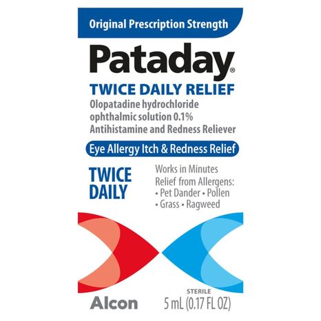 Pataday Original Prescription Strength Twice Daily Relief Eye Allergy Itch & Redness Relief