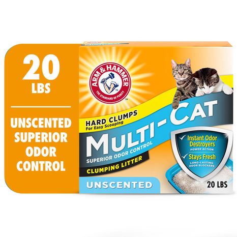 Arm & Hammer Multi-Cat Superior Odor Control Unscented Clumping Cat Litter