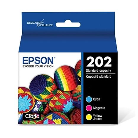 Epson T202520-S Cyan Magenta & Yellow T202 DuraBrite Ultra Ink Color Combo Cartridge