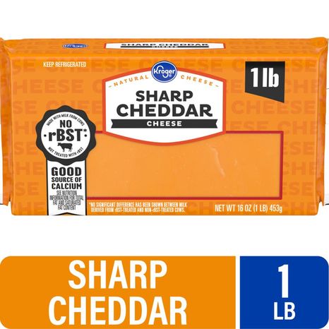 Kroger Cheese, Natural, Sharp Cheddar
