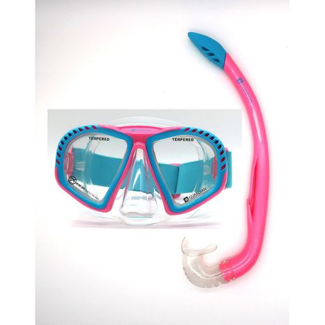 GUARDIAN Youth Squid Snorkel Combo - Pink