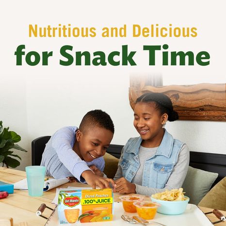 Del Monte Diced Peaches in 100% Juice Plastic Fruit Cup Snacks