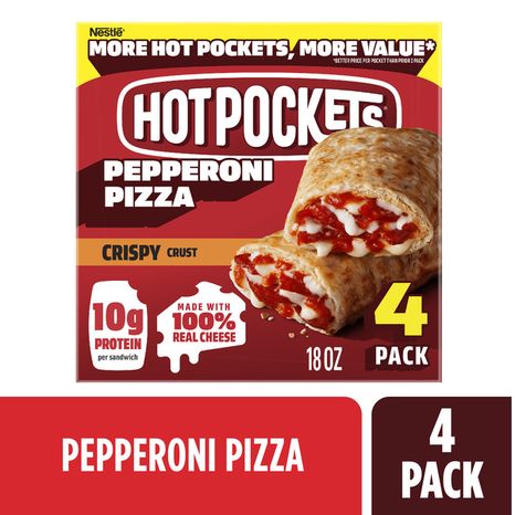 Hot Pockets Pepperoni Crispy Crust Frozen Sandwiches