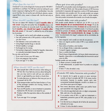 OraQuick HIV Test, in Home