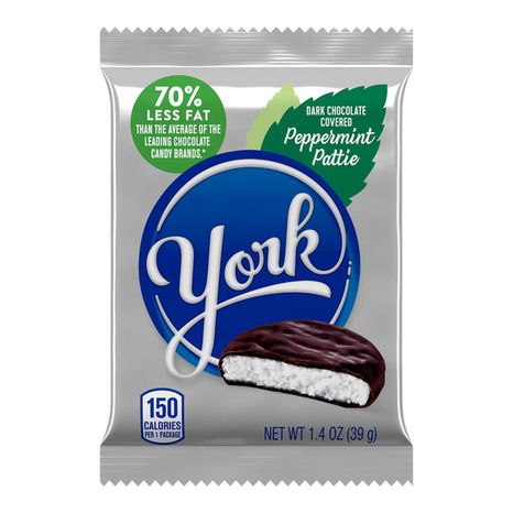 YORK Dark Chocolate Peppermint Pattie, Candy Pack, 1.4 oz