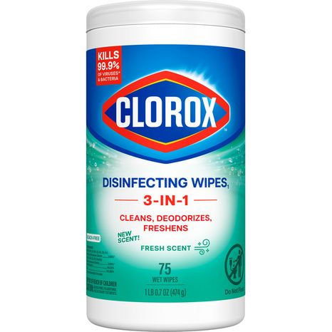 Clorox Disinfecting Wipes, Bleach Free Cleaning Wipes, Fresh Scent