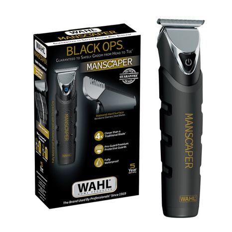 Wahl Manscaper Men's Stainless Steel Black Ops Lithium Rechargeable Trimmer