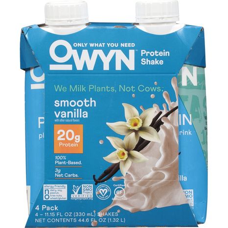 OWYN Protein Shake, Smooth Vanilla, 4 Pack