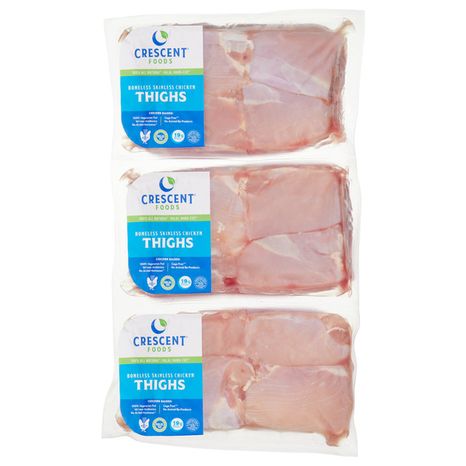 Crescent Foods Boneless Skinless Hand Cut Halal Chicken Thighs