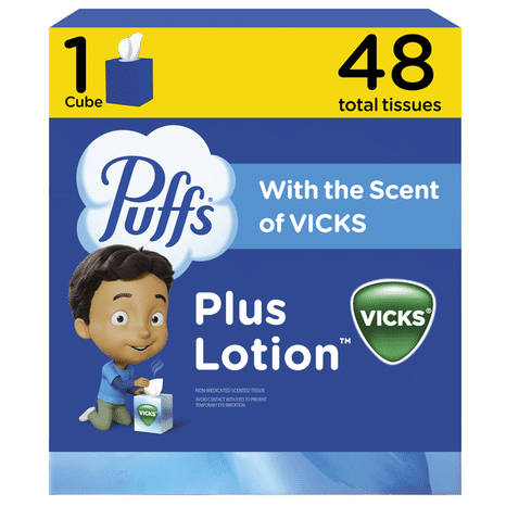 Puffs Plus Lotion with the Scent of Vick's Facial Tissue