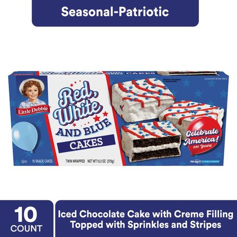 Little Debbie Red, White and Blue Cakes