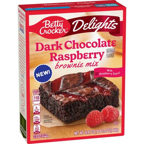 Betty Crocker Delights Dark Chocolate Raspberry Brownie Mix