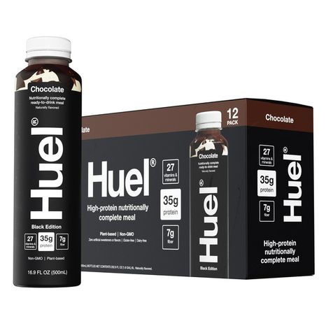 Huel Black Edition High Protein Chocolate Meal Replacement Drink