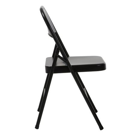 COSCO Standard Folding Chair with Solid Seat Indoor - Black