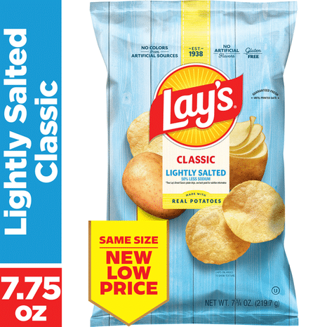 Lay's Classic Potato Chips, Lightly Salted