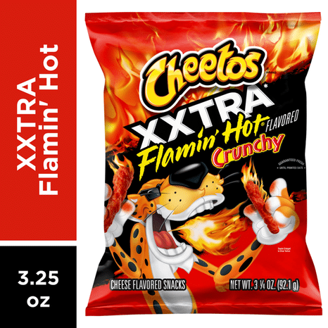 Cheetos Crunchy Cheese Flavored Snacks XXTRA Flamin' Hot Flavored
