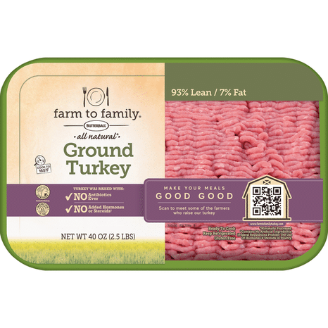Butterball Turkey, 93%/7%, Ground