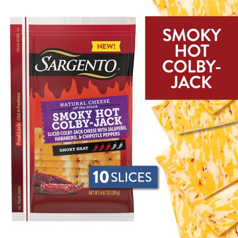 Sargento Smoky Hot Colby-Jack Sliced Cheese, 10 Slices