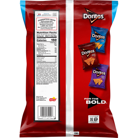 Doritos Tortilla Chips, Nacho Cheese Flavored