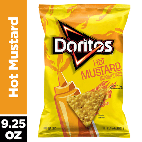 Doritos Tortilla Chips Hot Mustard Flavored