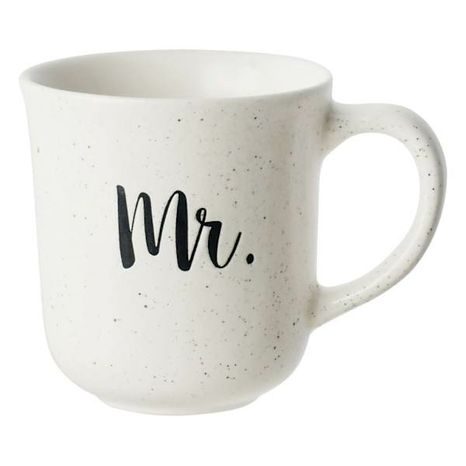 At Home Honeybloom Farmhouse Speckled Stoneware Mr. Mug - Neutral