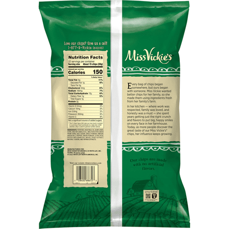 Miss Vickie's Potato Chips, Spicy Dill Pickle Flavored, Kettle Cooked