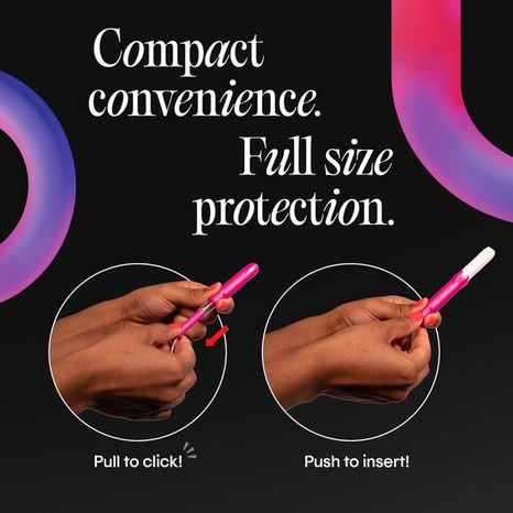 U by Kotex Click Compact Unscented Tampons, Super