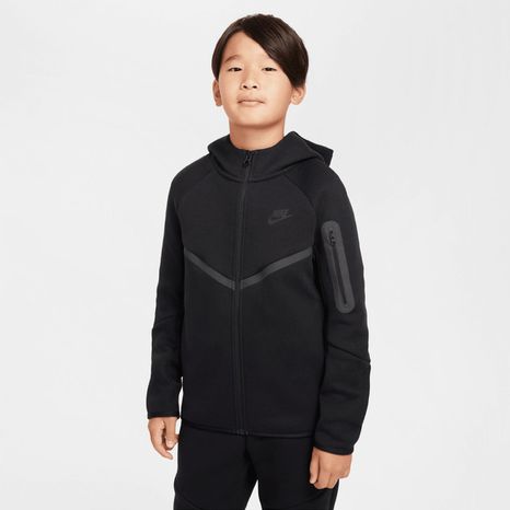 Nike Boys' Tech Fleece Full Zip Sweatshirt - Black