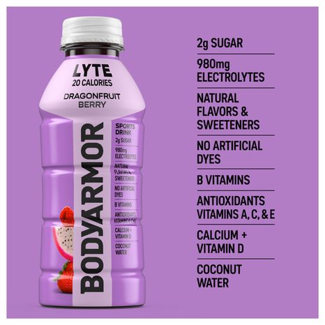 BODYARMOR Lyte Dragonfruit Berry Sports Drink Bottle
