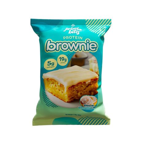 Prime Bites Protein Glazed Cinnamon Roll Brownie