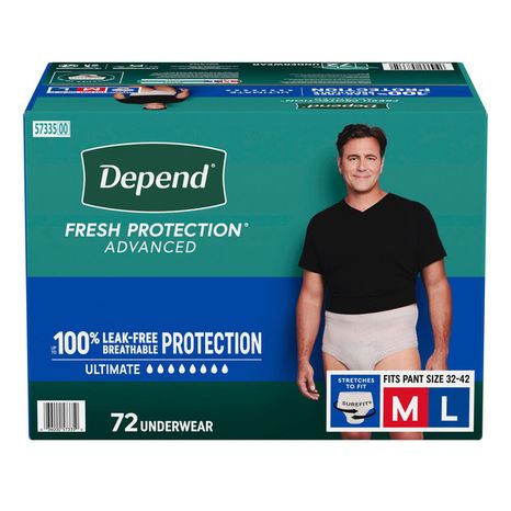 Depend Fresh Protection Advanced for Men, M-L