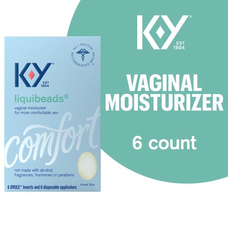 K-Y Silicone Personal Lubricant, Liquibeads Vaginal Moisturizer, For Comfort & Sex