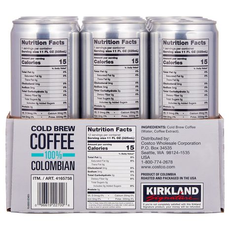 Kirkland Signature 100% Colombian Cold Brew Coffee