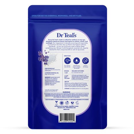 Dr Teal’s Epsom Salt Magnesium Soak, Soothe & Sleep with Lavender