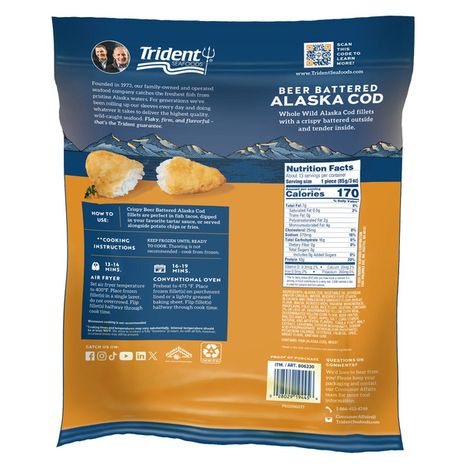 Trident Seafoods Beer Battered Wild Alaskan Cod
