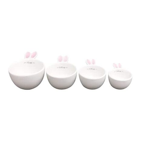 Ashland Ceramic Bunny 4-Piece Measuring Cup Set