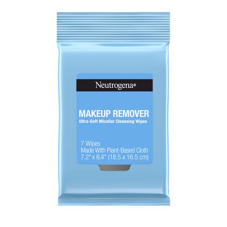 Neutrogena Makeup Remover Cleansing Towelettes, Face Makeup Wipes, Travel Pack, 7 Ct