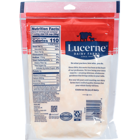 Lucerne Finely Shredded Cheese, Mexican Style, 4 Cheese Blend