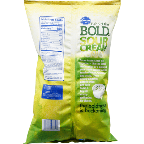 Kroger Potato Chips, Sour Cream & Onion