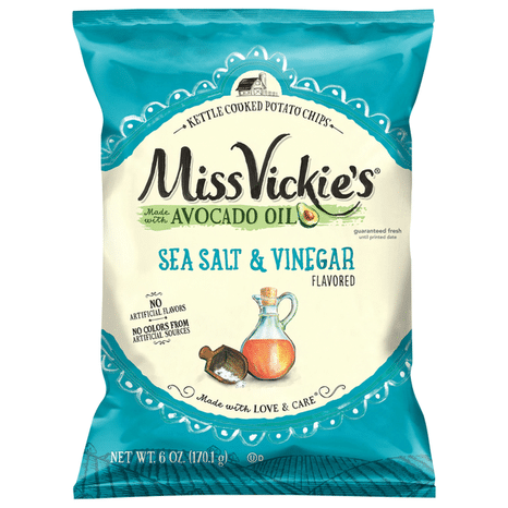 Miss Vickie's Kettle Cooked Potato Chips Sea Salt & Vinegar Flavor