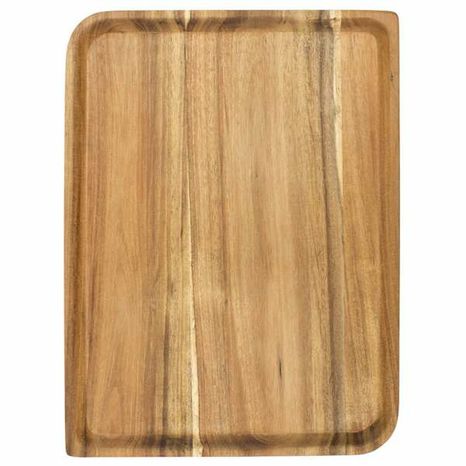 At Home Acacia Wood Rectangle Serving Tray