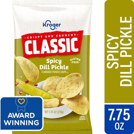 Kroger Spicy Dill Pickle Flavored Potato Chips