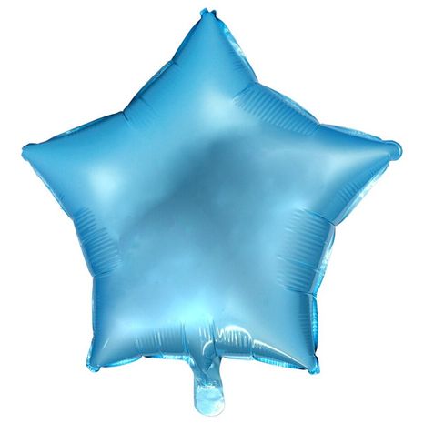 13.5" Light Blue Star Foil Balloons
