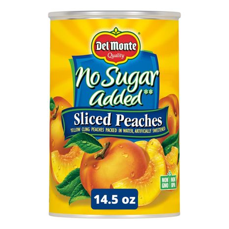 Del Monte No Sugar Added Yellow Cling Sliced Peaches, Canned Fruit