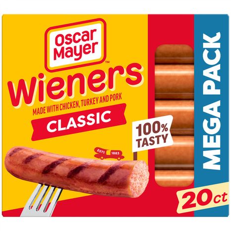 Oscar Mayer Original Wieners Hot Dogs Mega Pack