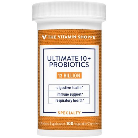 The Vitamin Shoppe Ultimate 10+ Probiotics - 13 Billion CFUs (100 Vegetable Capsules)