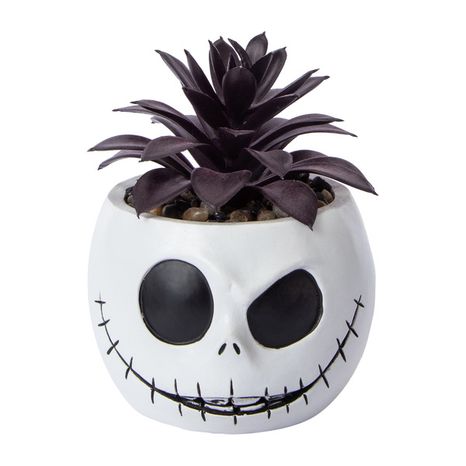 Disney Tim Burton's The Nightmare Before Christmas Jack Skellington Faux Succulent Terrarium Mini Planter