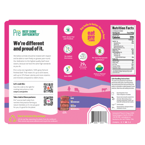 Pre Brands Pre 100% Grass Fed & Finished Petite Sirloin Steaks